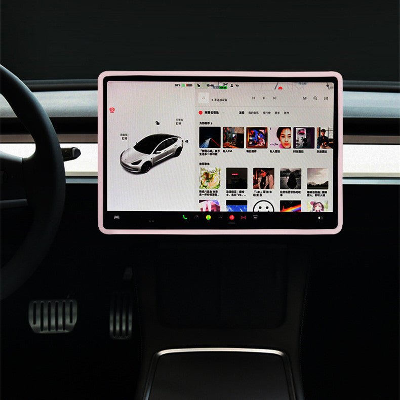 Silicone 15.6" Central Screen Protector Frame for Model 3 / Y