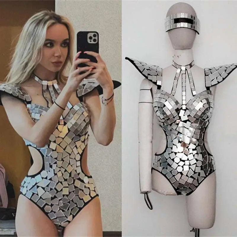 Silver Mirror Performance Hall Performance Bodysuit