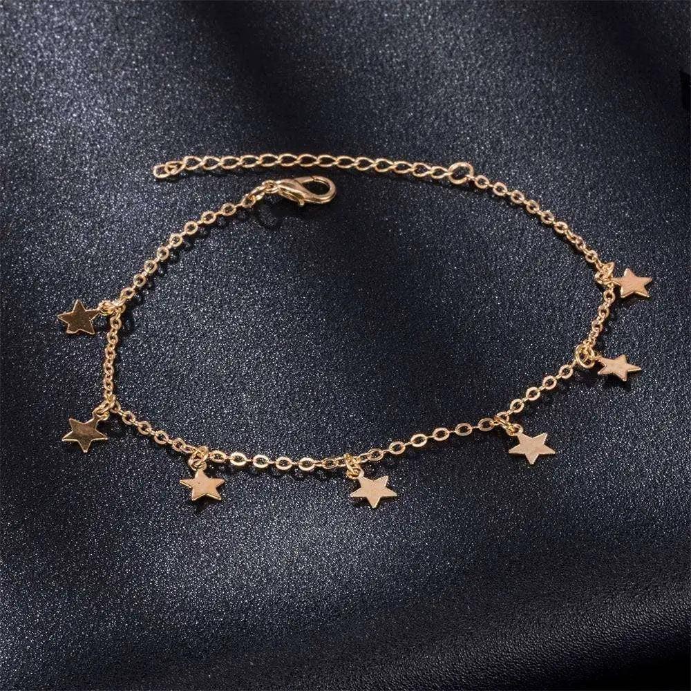 Silver Star Fashion Anklet Jewelry