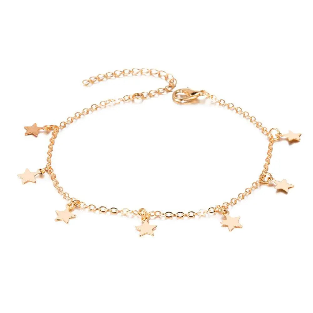 Silver Star Fashion Anklet Jewelry