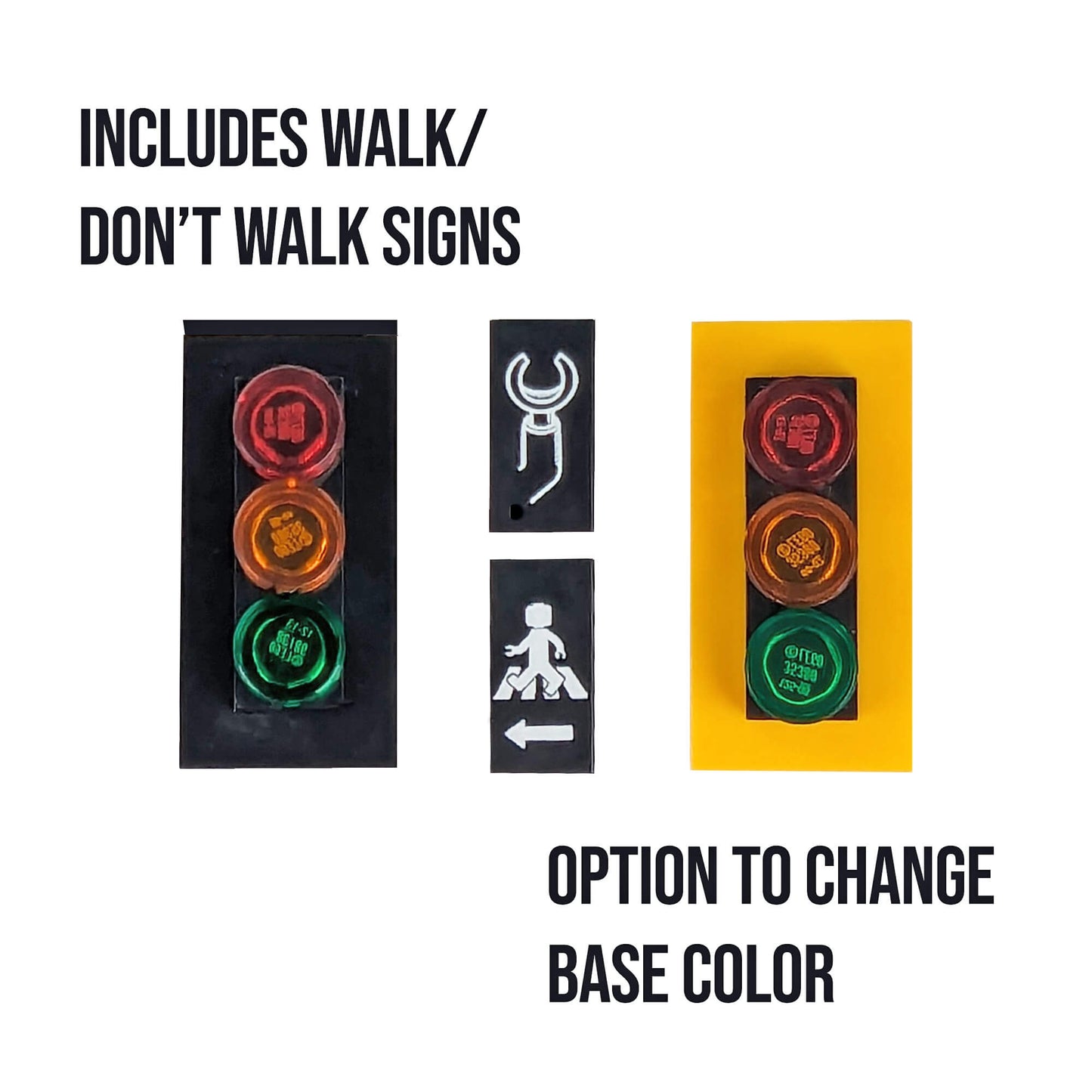 Single Traffic Light Custom Printed Building Set - Made Using LEGO® Parts