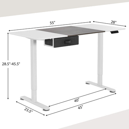 Height Adjustable Electric Standing Desk with USB Charging Port