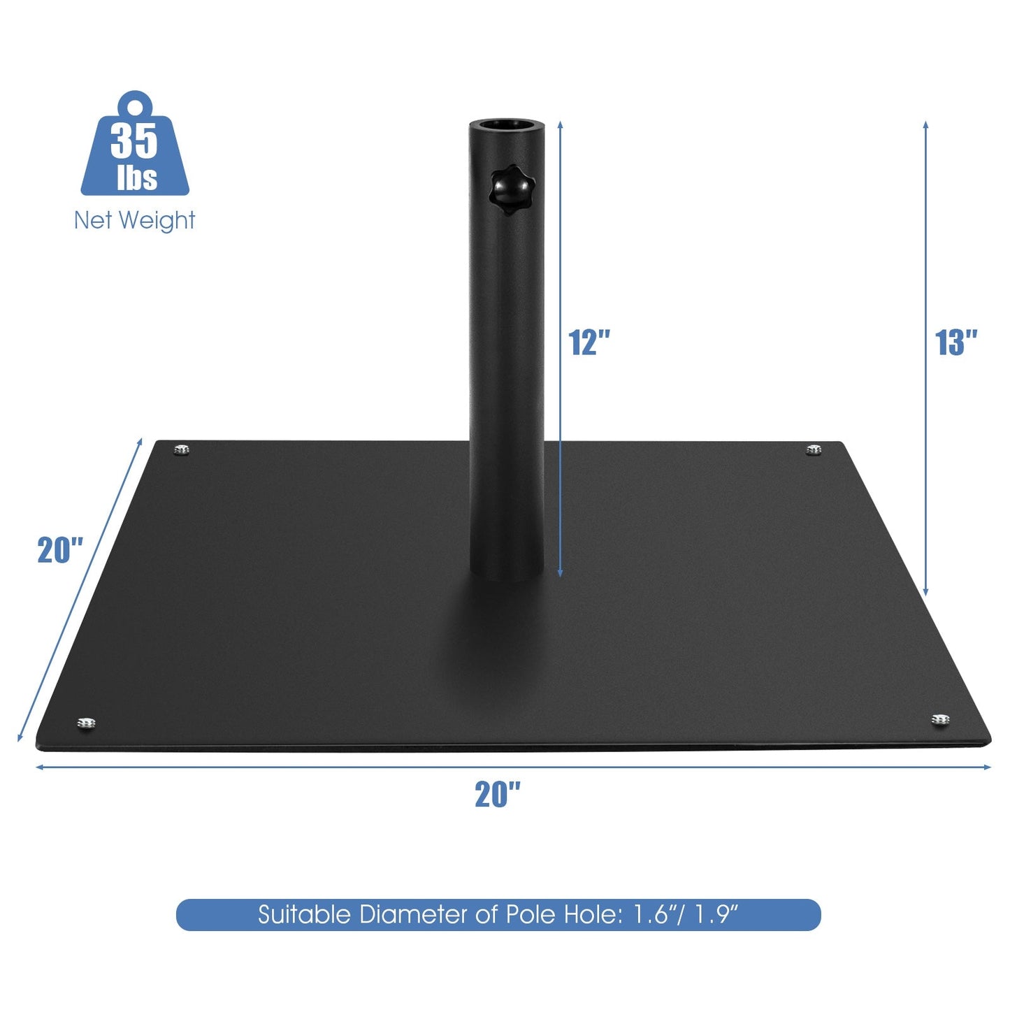 20 Inches Patio Umbrella Base