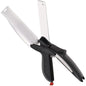 SKEMIX Kitchen Food Scissors, Food Cutter Chopper Clever Stainless Steel Knife with Cutting Board