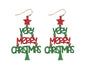 Very Merry Christmas Tree - Earrings