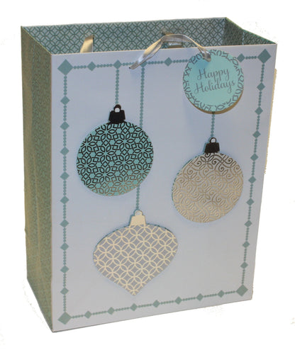 Traditional Large Handmade Gift Bags - Poinsettia