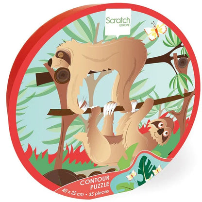 Sloth Contour Puzzle - 35 Piece
