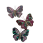 Sparkling Butterfly Clip-On Ornaments - Set of Three