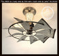 Farmhouse Galvanized Windmill STATIONARY Ceiling Light 16"