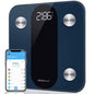 Smart Digital Bathroom Scale with Heart Rate Tracking, Body Fat, BMI with App