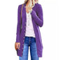 Snap Button Long Cardigan