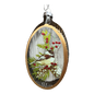 Glass Holiday Bird Design Ornament - Chickadee