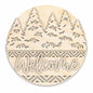 Unfinished Wood Welcome Snowy Trees Door Sign Kit | Wood Craft Cutouts | 1/4" Thick |