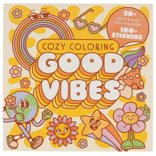 Cozy Coloring Good Vibes: With Stickers - Paperback