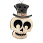 Whimsical Skull Top Hat Ornament