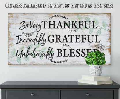 So Very Thankful - Canvas