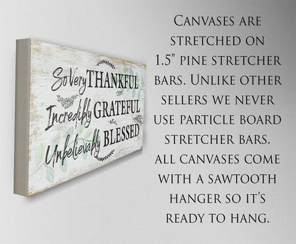 So Very Thankful - Canvas