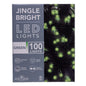 Jingle Bright 100 LED Light Set - Green - Green Wire