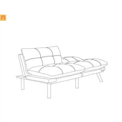 Sofa Bed Convertible Emerald Twin Adjustable Backrest 800 lb 70in