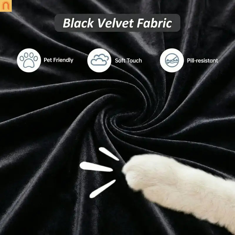 Loveseat Chesterfield Velvet Black Tufted Gold Steel Accents