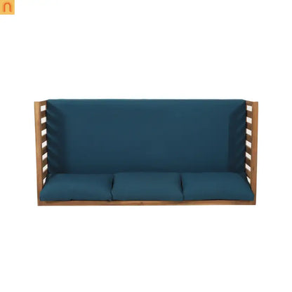 Outdoor Patio Acacia Wood Teak 3-Seater Cushions Included 67.75in