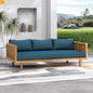 Outdoor Patio Acacia Wood Teak 3-Seater Cushions Included 67.75in