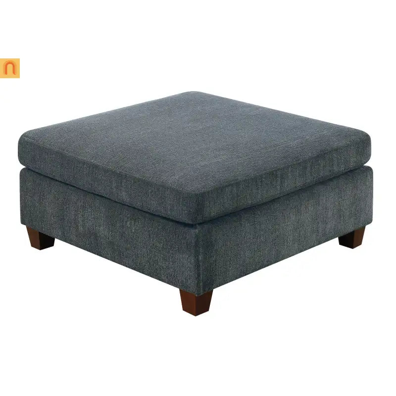 Sofa Modular Chenille Gray 8-Piece Chaise Ottoman