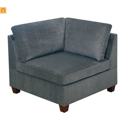 Sofa Modular Chenille Gray 8-Piece Chaise Ottoman