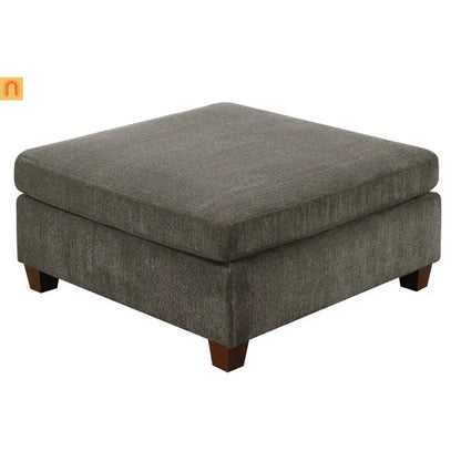 Sofa Modular Chenille Gray 8-Piece Chaise Ottoman