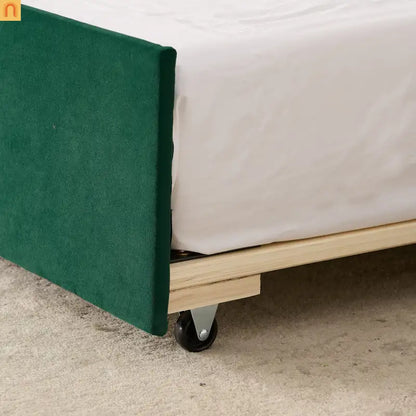 Sofa Daybed Velvet Green Twin Trundle USB Tufted 300 lb 81in