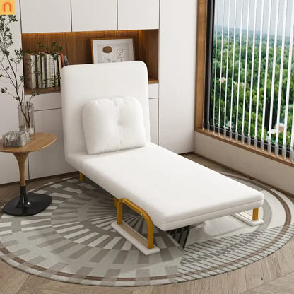 3-in-1 Convertible Sofa Bed 72" Linen White