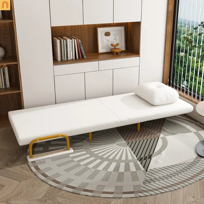 3-in-1 Convertible Sofa Bed 72" Linen White