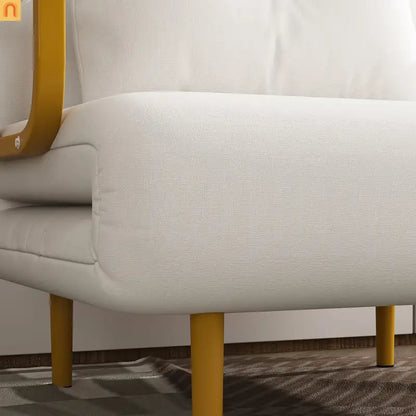 3-in-1 Convertible Sofa Bed 72" Linen White