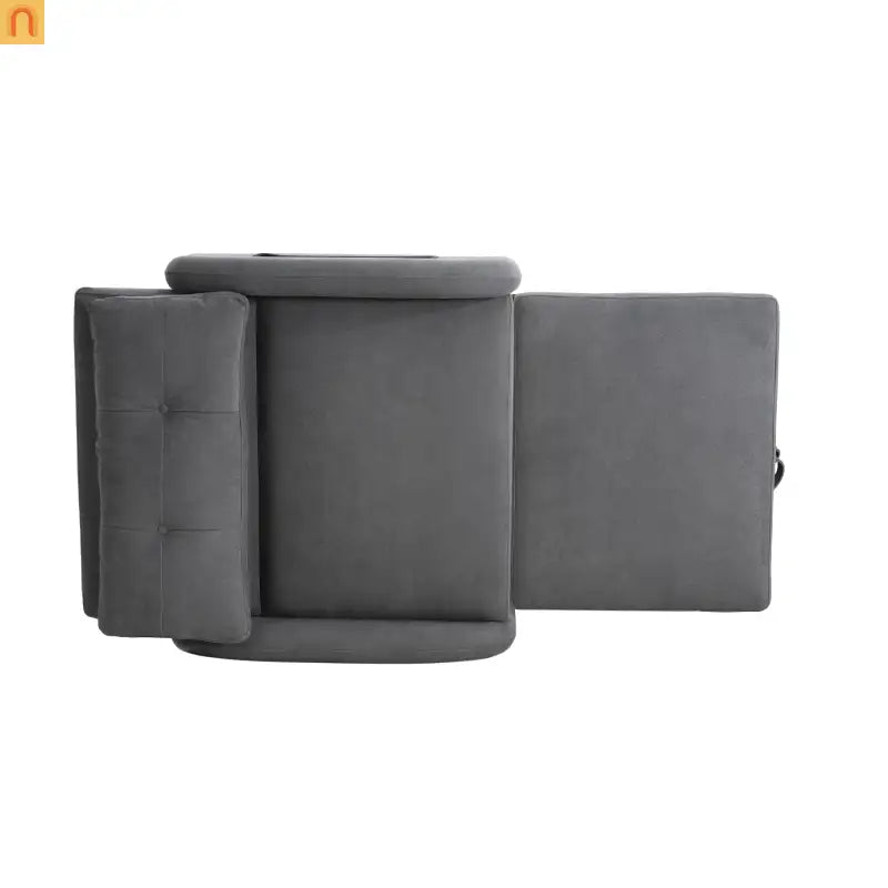 70" Gray Cotton Linen Convertible Sleeper Sofa Bed