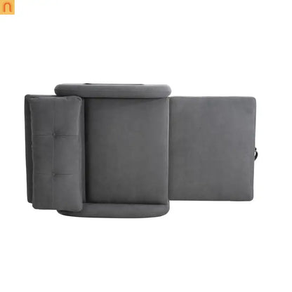 70" Gray Cotton Linen Convertible Sleeper Sofa Bed