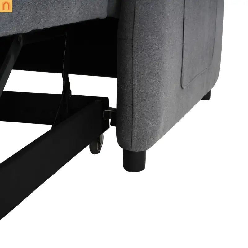 70" Gray Cotton Linen Convertible Sleeper Sofa Bed