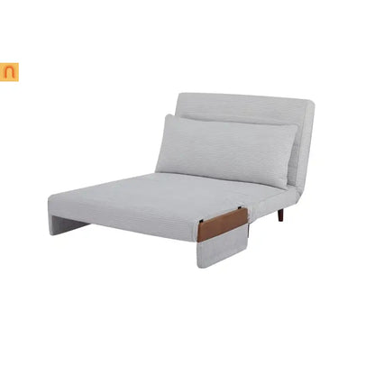 3-in-1 Convertible Sofa Bed Light Gray Polyester