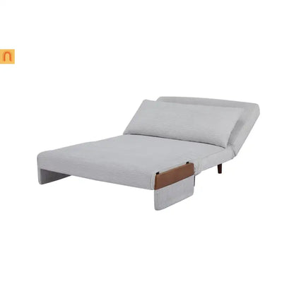 3-in-1 Convertible Sofa Bed Light Gray Polyester