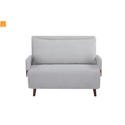 3-in-1 Convertible Sofa Bed Light Gray Polyester