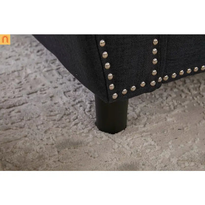 Mattress Memory Foam 3in Pull-Out Sofa Bed Dark Gray Linen Queen