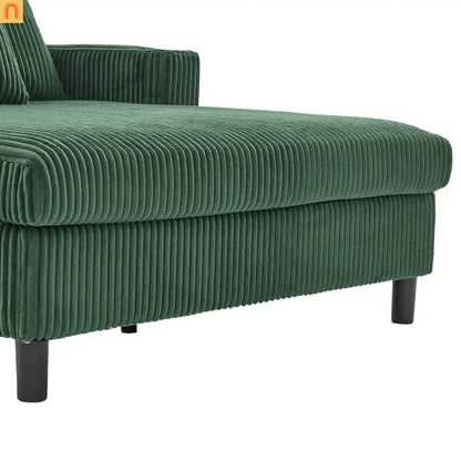 Sleeper Recliner Corduroy Emerald Oversized USB Cup Holders 56in