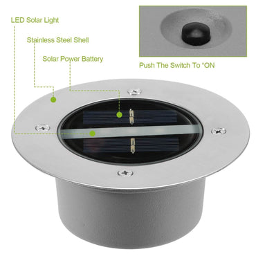 Solar LED Disk Lights IP44 Water Resistant Light Sensor