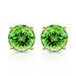 Solid 10K Gold 2.00 CTW Peridot Stud Earrings By MUIBLU Gems