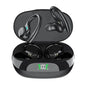 SP16 Wireless Earbuds Headphones with Microphone, Sports Earhook and LED Display Charging Case