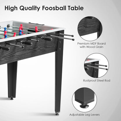 48 Inch Competition Sized Home Recreation Wooden Foosball Table
