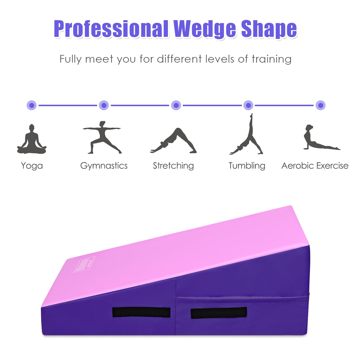 Incline Gymnastics Mat Wedge Ramp Gym Tumbling Exercise Mat