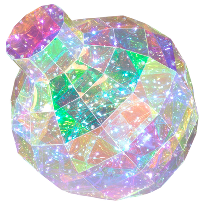 Holographic Holiday Ornament – 9" USB Electric Lighted Sphere -