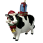 Christmas Cow with Peppermint Stick Ornament