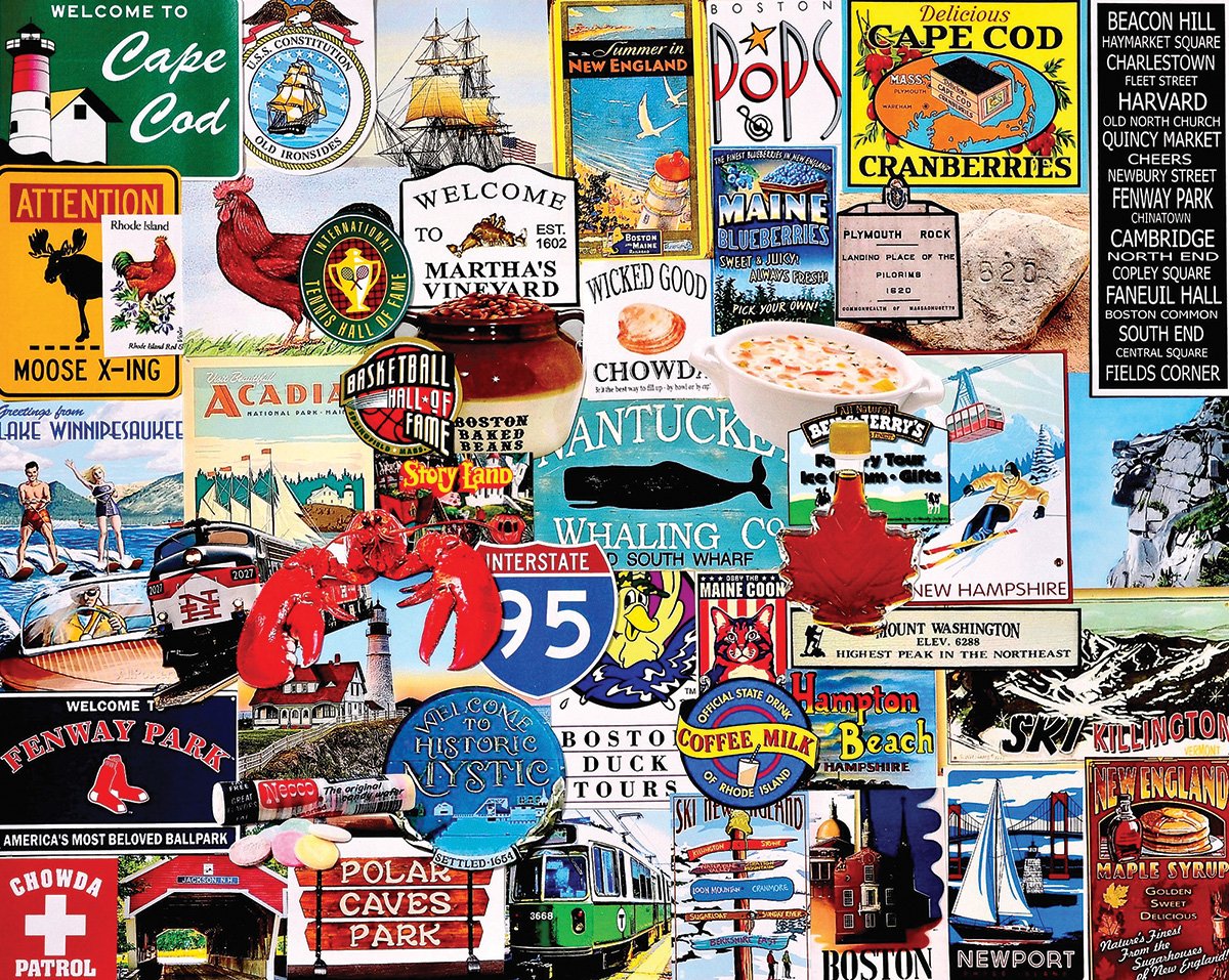 I Love New England - 1000 Piece Jigsaw Puzzle