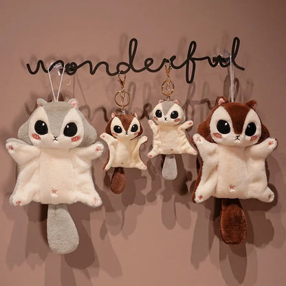 Kawaii Squirrel Plush Keychain